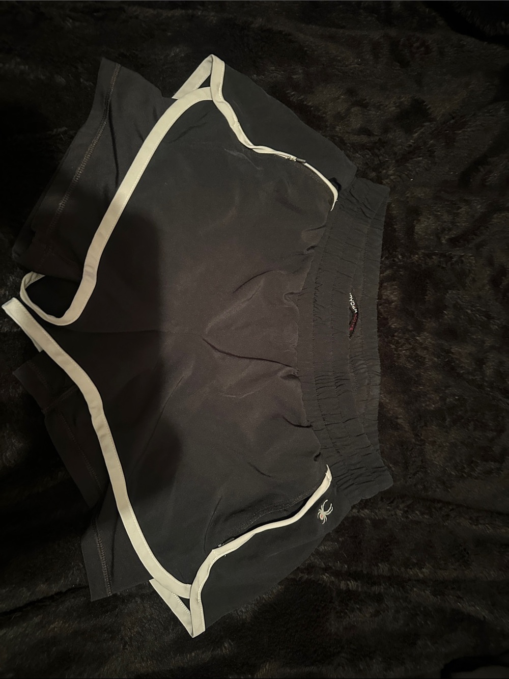 Spyder Black Women's Athletic Shorts with White Trim